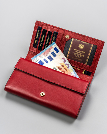 Portfel skórzany PTN SM-411 Red
