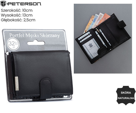 Portfel męski skórzany N4L-P-PDM-BL Black