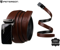 Pasek automat skórzany PTN A014 Brown