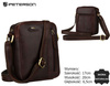 Natural leather Men's shoulder bag PTN 705-OPU Brown