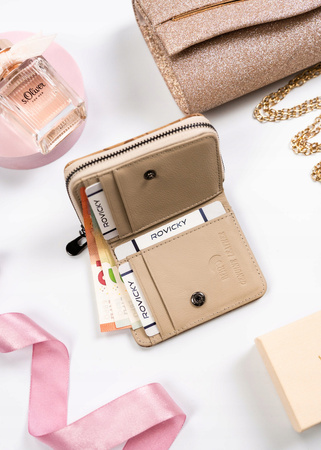 Portfel damski skóra+PU PX33-DSF Camel