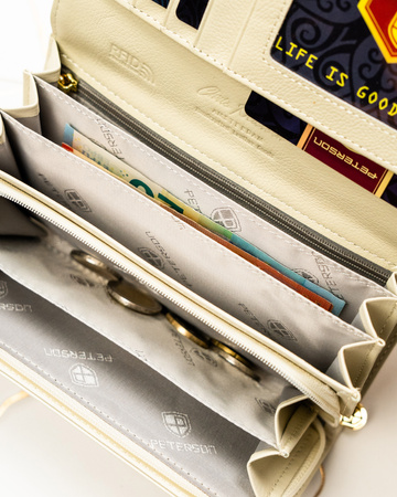 Portfel skóra + PU PTN PX20-PF2 Blue