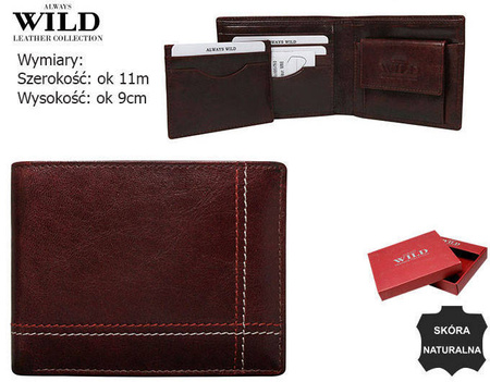 Portfel skórzany ALWAYS WILD N015-VTK-D