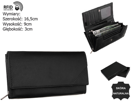 Women's Leather Wallet RD-24-GCL-NL Black