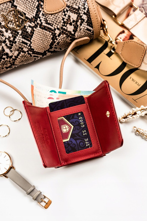 Portfel damski skórzany PTN PH32-1-SAF Red