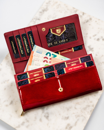 Portfel damski skórzany PTN PH20-1-SAF Red