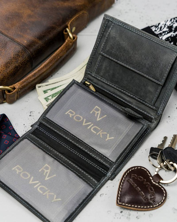 Portfel męski ze skóry naturalnej N4-P-CHM Black