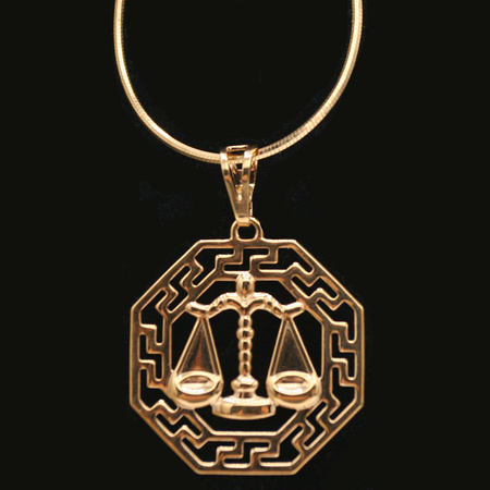 Łańcuszek z wisiorkiem P9-N20 Gold Waga