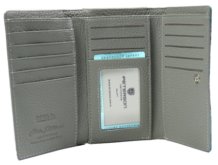 Portfel skóra + PU PTN PX23-1-NPK Blue