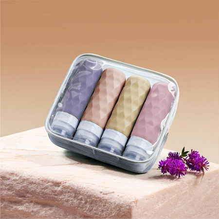 Zestaw silikonowych buteleczek SBP-90-SET4 Brown