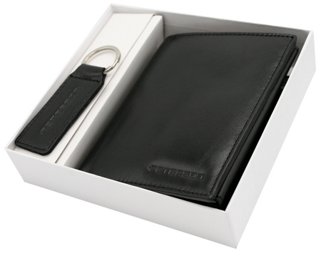 Gift set: leather wallet and keychain PETERSON PTN SET-M-1549-KCS