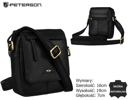 Torba skórzana listonoszka PTN 512-OPU Black