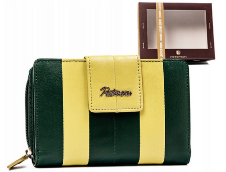 Portfel skórzany  PTN KA-18 Green+Gold