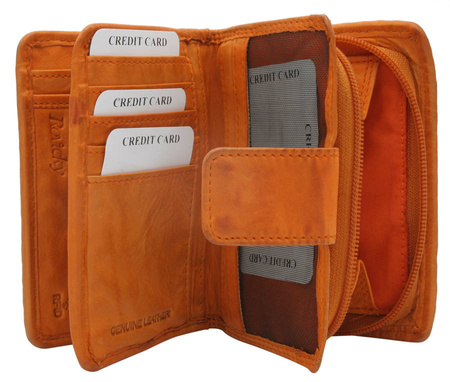 Portfel damski skórzany R-N109-ZPT Orange