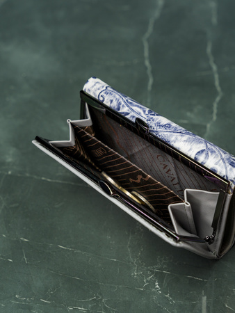 Portfel damski skóra+PU PN23-FL-BL Purple