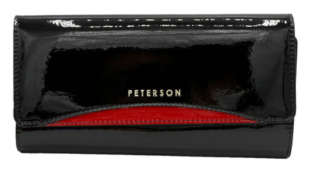 Portfel damski skórzany PTN BC-415 Black+Red