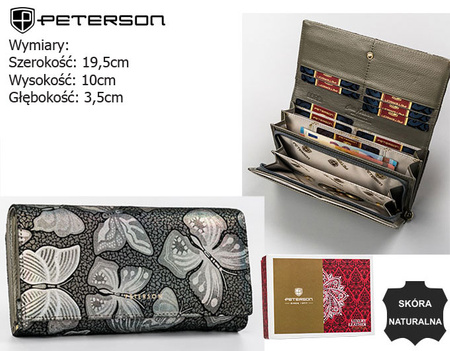 Portfel skórzany RFID PETERSON PTN 42100-ONBF