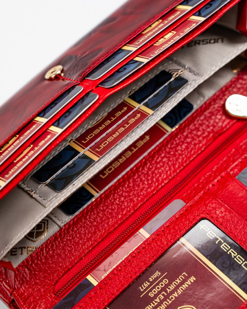 Leather wallet RFID PETERSON PTN 421028-BF