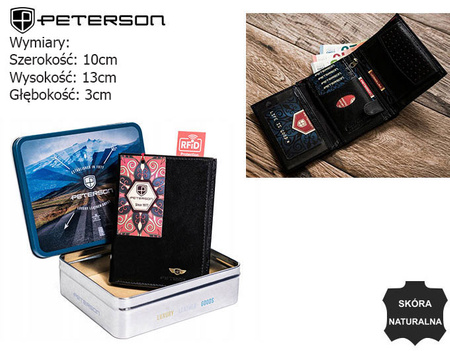 Portfel skórzany Peterson PTN 333A Black
