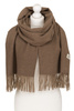 Large Women's Scarf with Fringes Peterson PTN SPV73 Brown