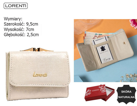 Portfel damski skórzany 55287-BRS Gold