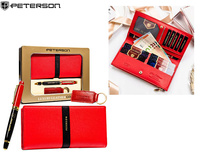 Damski zestaw prezentowy: portfel, długopis, brelok PTN ZDE-05 Red