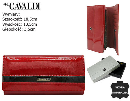 Portfel damski skórzany H22-2-SH9 Red