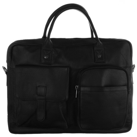 NO LOGO leather laptop bag LAP-15603-NDM-NL