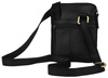 Shoulder bag made from natural leather PTN 19004-OPU Black