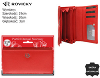 Portfel damski skórzany na blistrze R-D1521-NCD-BL Red
