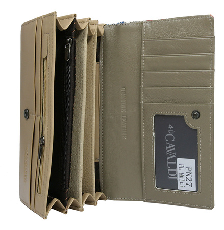 Portfel damski skóra+PU PN27-FL-BL Multi