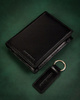 Gift set: leather wallet and keychain PETERSON PTN SET-M-N4-KCS