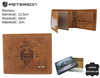 PETERSON PTN N992C-CHM-03 Cognac RFID leather wallet
