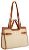 Torebka damska PTN LILIA Ecru-Brown