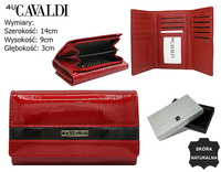 Portfel damski skórzany H29-2-SH9 Red