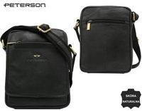 PETERSON leather bag 1117-NDM BLACK