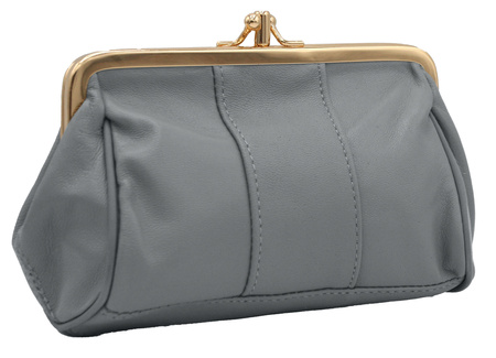 Portmonetka skórzana K09 L.Blue