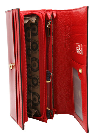 Portfel damski skórzany PTN 1N-409 Red+Black