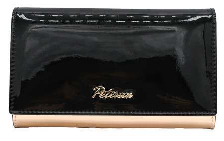 Portfel damski skórzany Black+R.Gold
