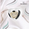 Silver Charm Heart with Golden Heart and Zirconia PETERSON CHP-007