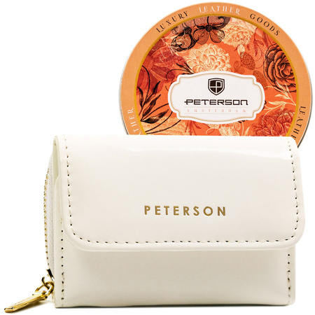 Portfel damski eko w puszce PTN 011-LAK-PUS White