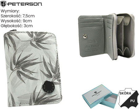 Portfel skóra + PU PTN PX33-1-NPK White