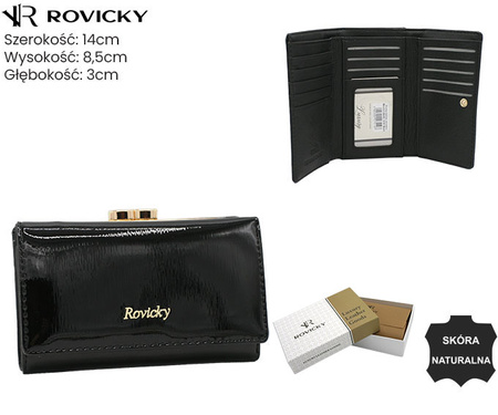 Portfel damski skórzany RH-23-1-SH-R Black