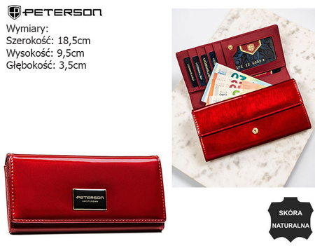 Portfel damski skórzany PTN PH22-1-SH Red