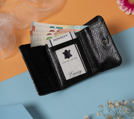 Portfel damski skórzany 55287-CEK Black