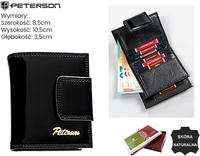 Portfel damski skórzany PTN LJ-42329 Black-Gold