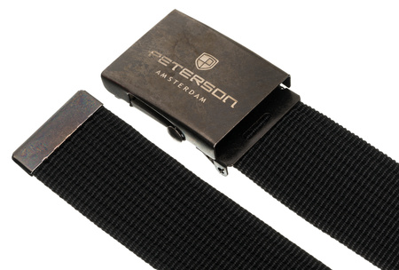 Pasek parciany PETERSON PTN OLD SILVER-BLACK
