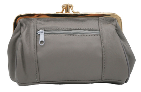 Portmonetka skórzana K09 Gray