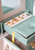 Green Jewelry Box with Flower Decoration Peterson PTN SZK-01
