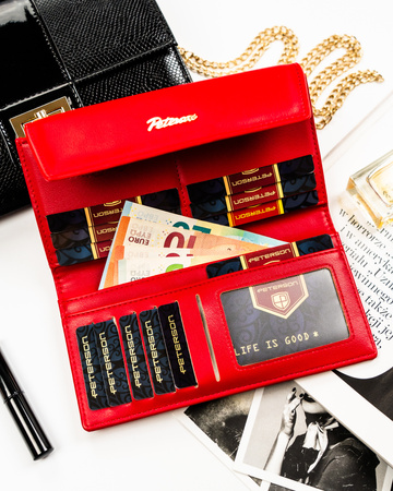 Portfel damski skórzany PTN 76112-BFBC Red